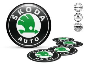 Skoda Felgensticker Ausgabe Stilvolle Dome-Logos